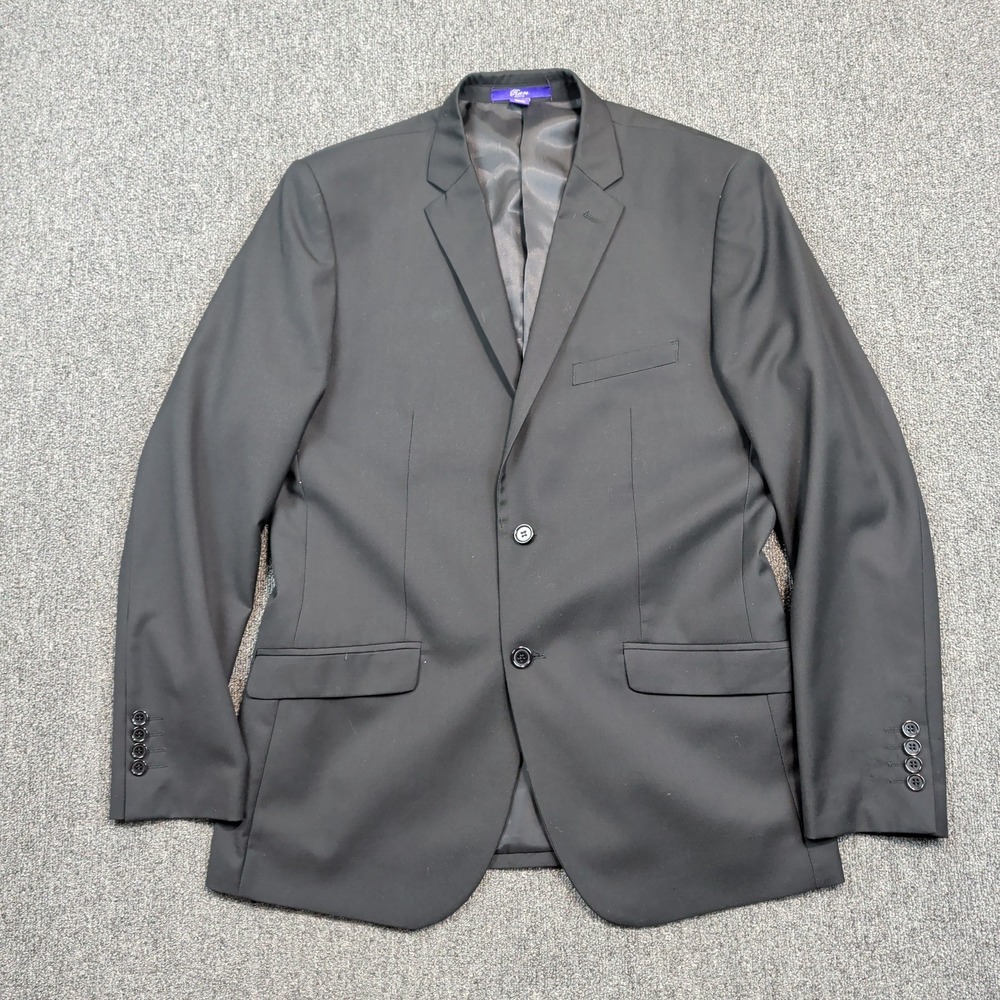 Retro Paris Monte Carlo III Blazer 42L Black Modern Tailored Suit Jacket Formal